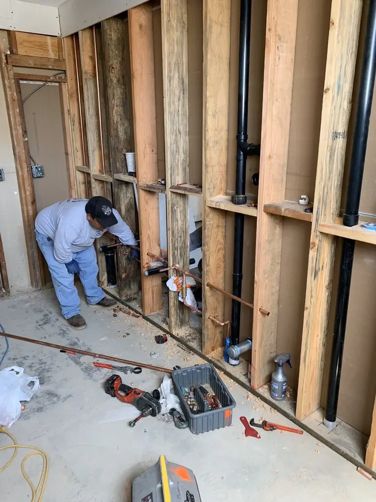 Commercial rough-in plumbing for Water Heater Replacement in White Marsh Station